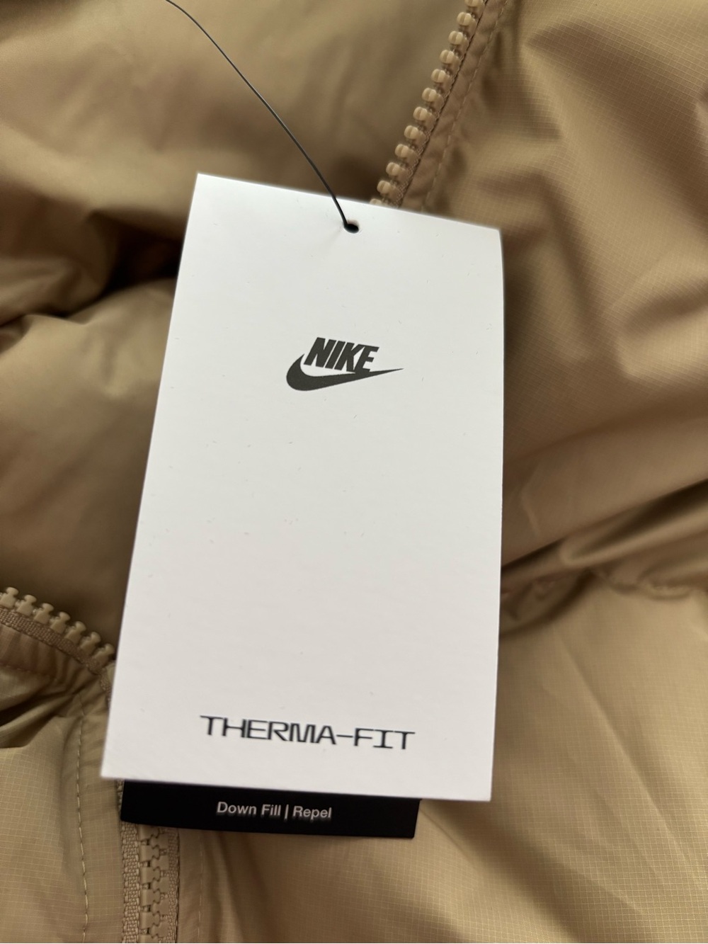 Nike Men’s Therma FIT Down Beige Puffer Jacket 650 Size L - Picture 8 of 12